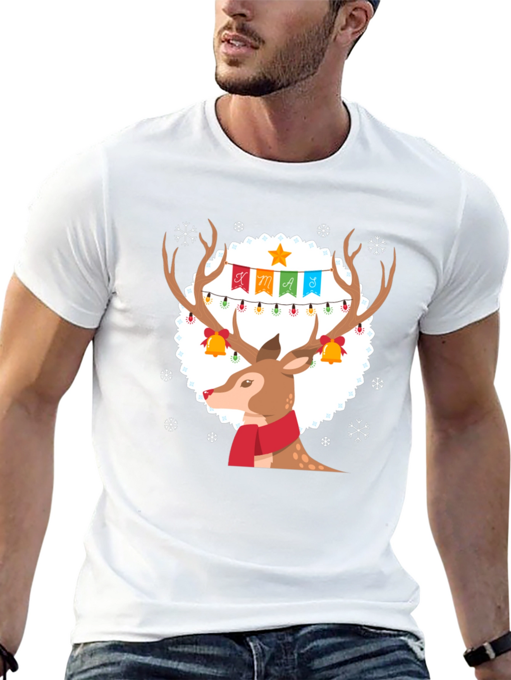 Festive Reindeer Xmas T-Shirt