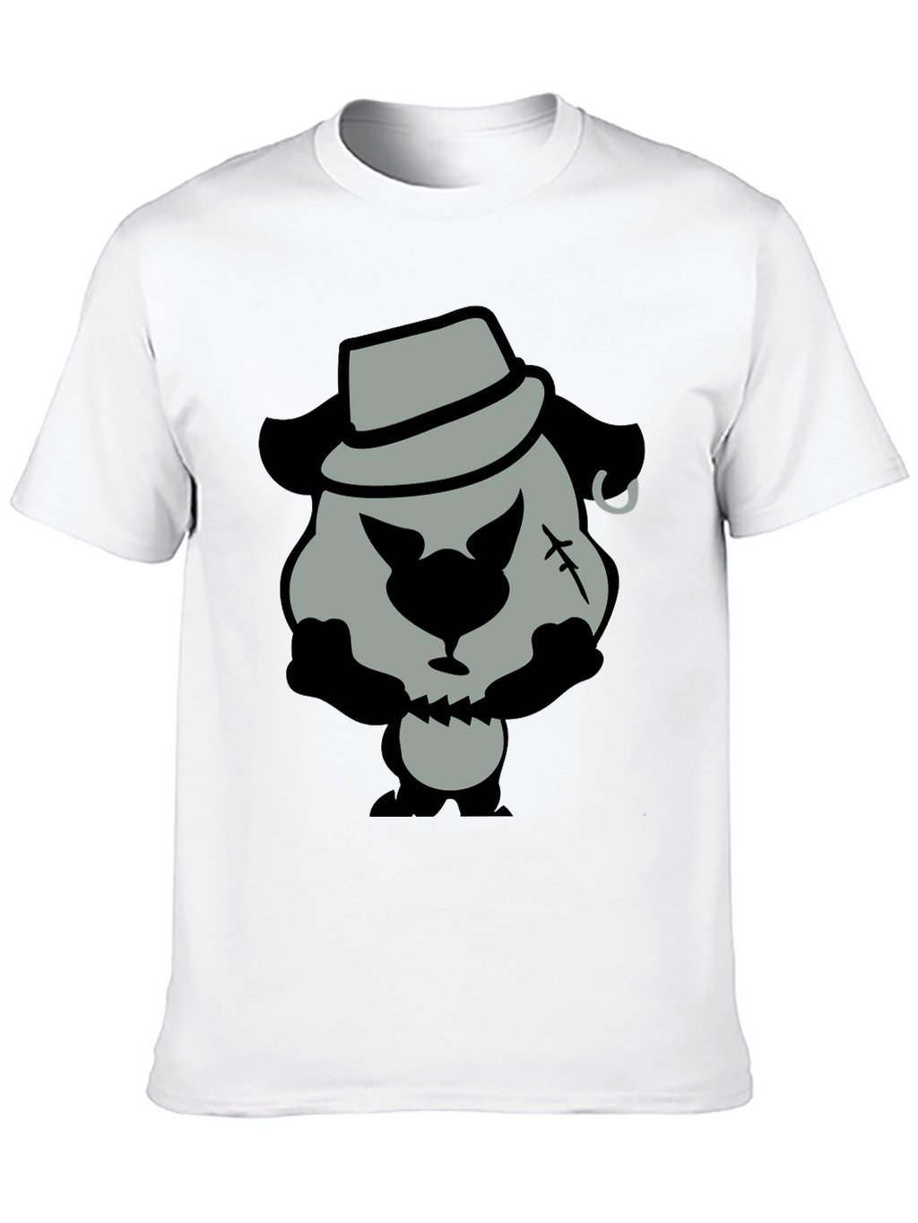 Cartoon Gangster Bear Graphic T-Shirt