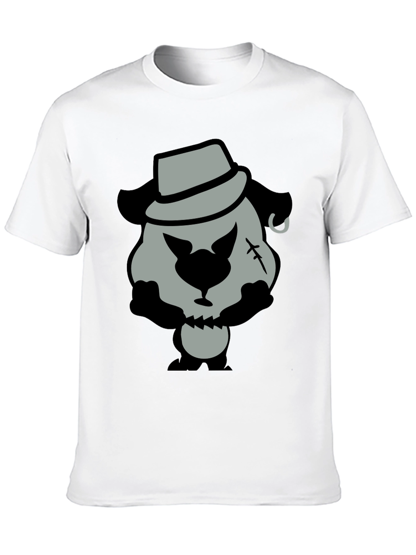 Cartoon Gangster Bear Graphic T-Shirt