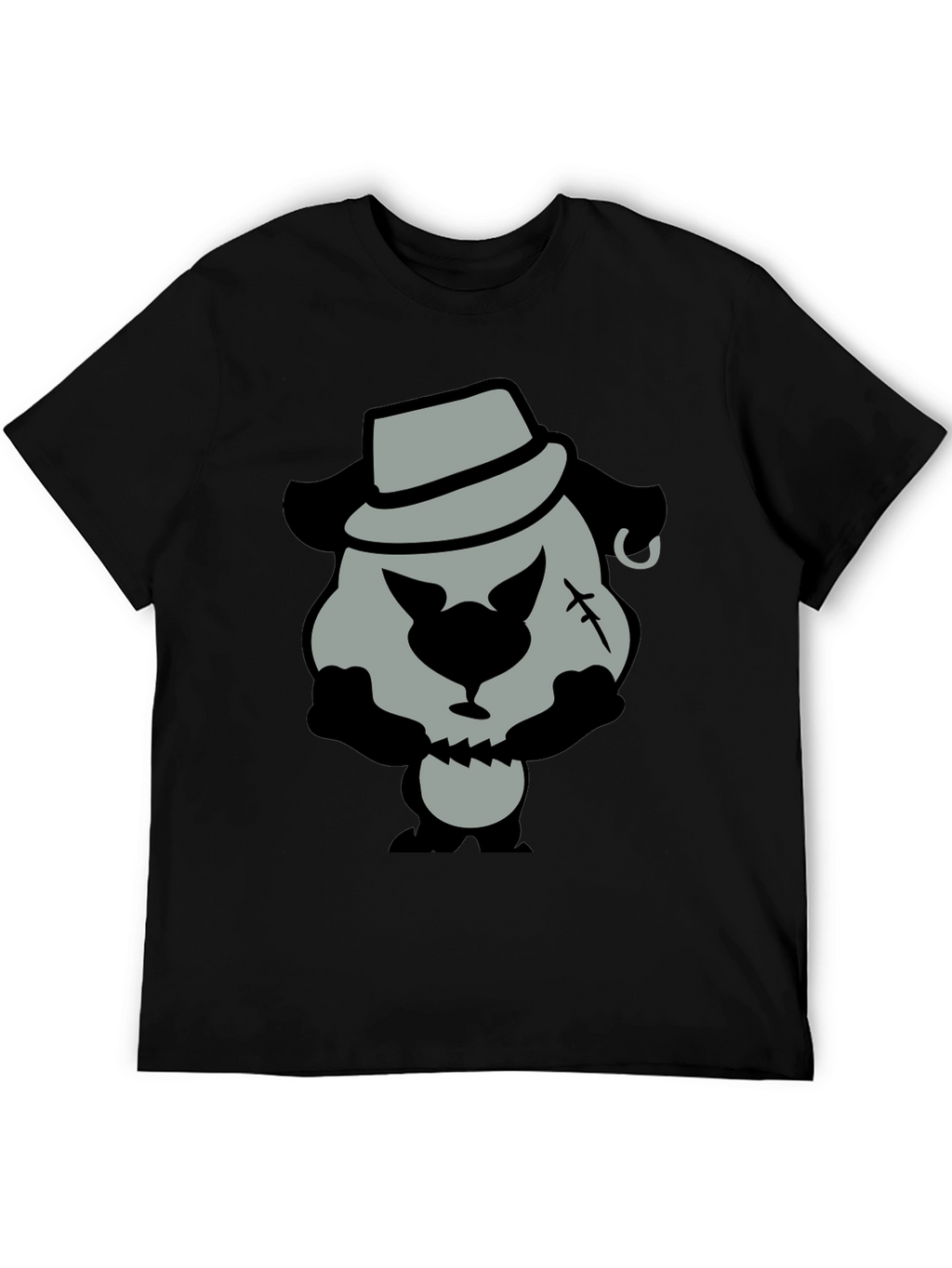 Cartoon Gangster Bear Graphic T-Shirt