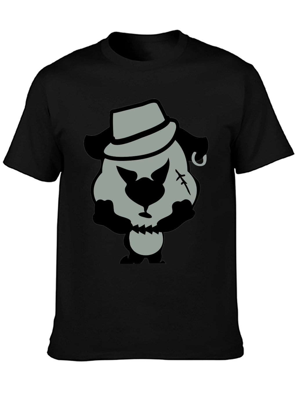 Cartoon Gangster Bear Graphic T-Shirt