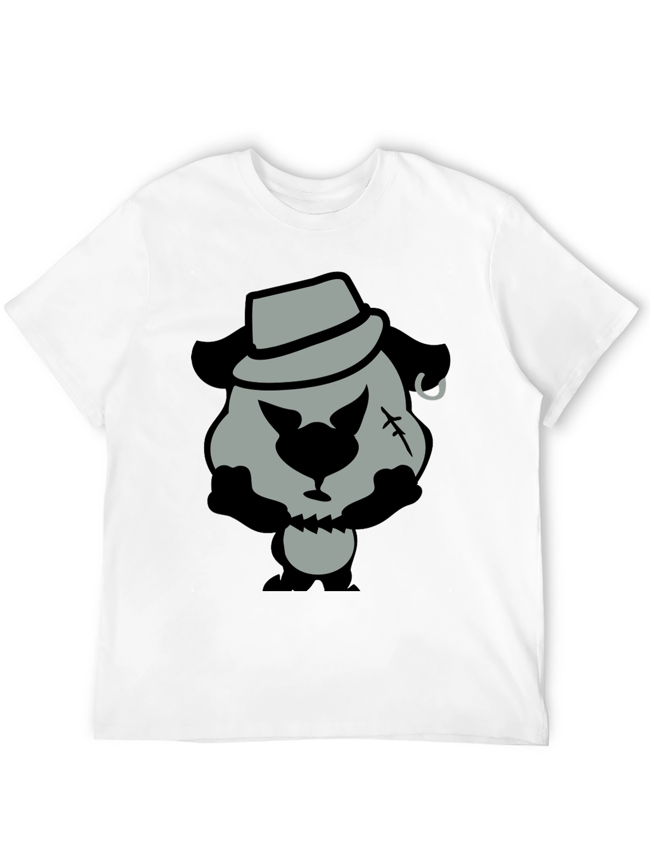 Cartoon Gangster Bear Graphic T-Shirt