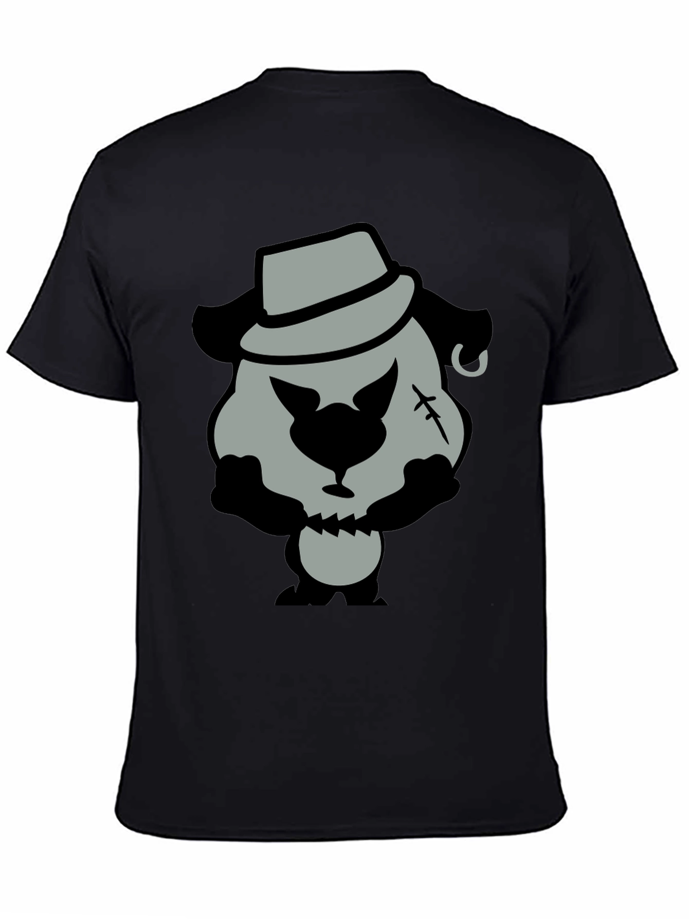 Cartoon Gangster Bear Graphic T-Shirt