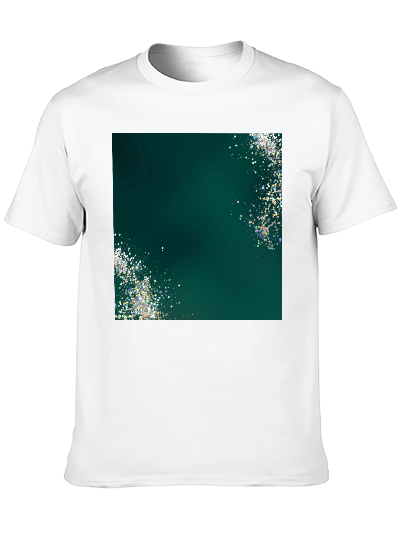 Emerald Shimmer Graphic Tee - Mens Black T-Shirt
