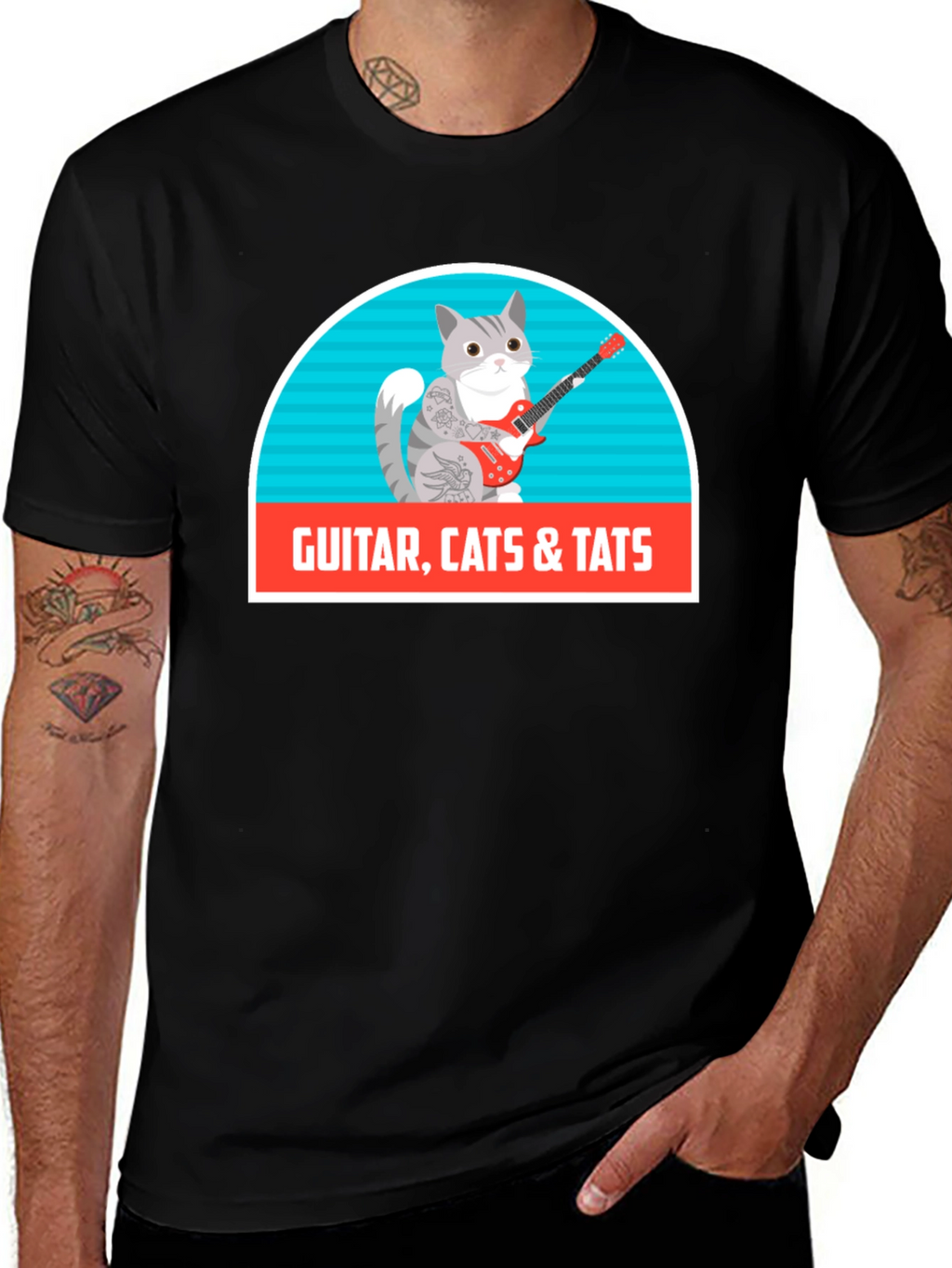 Guitar Cats & Tats T-Shirt