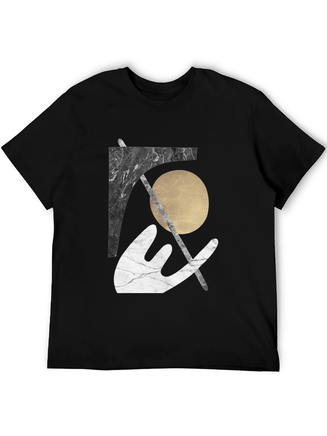 Abstract Graphic Tee - Modern Marble Design