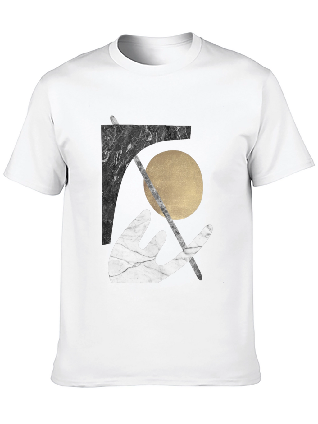 Abstract Graphic Tee - Modern Marble Design