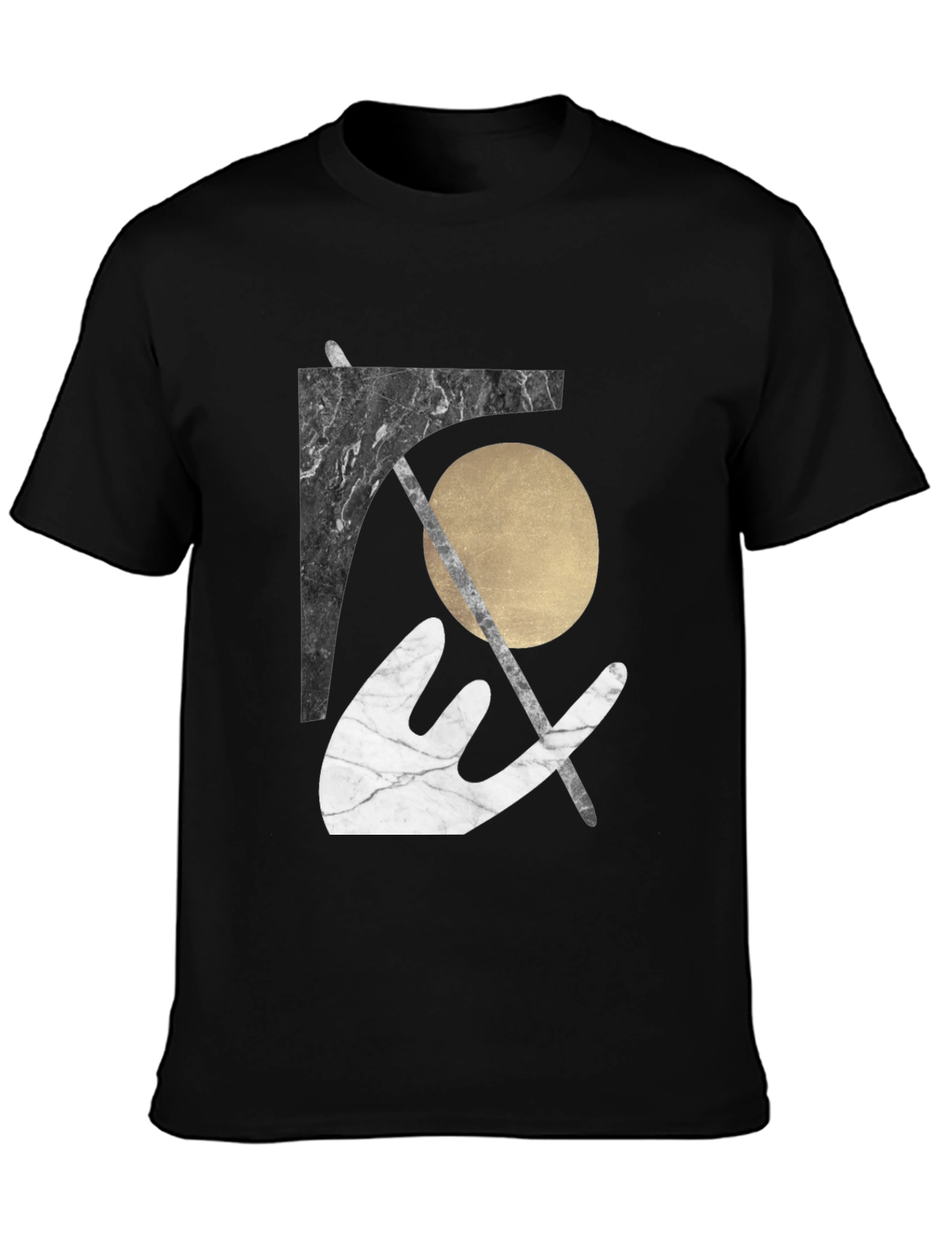 Abstract Graphic Tee - Modern Marble Design