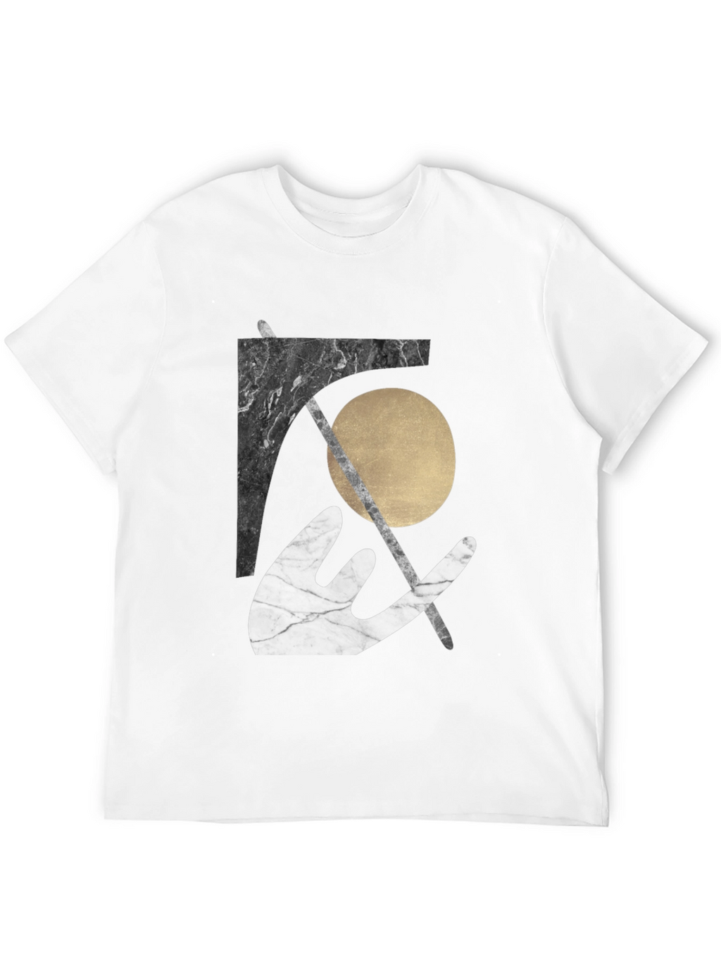 Abstract Graphic Tee - Modern Marble Design