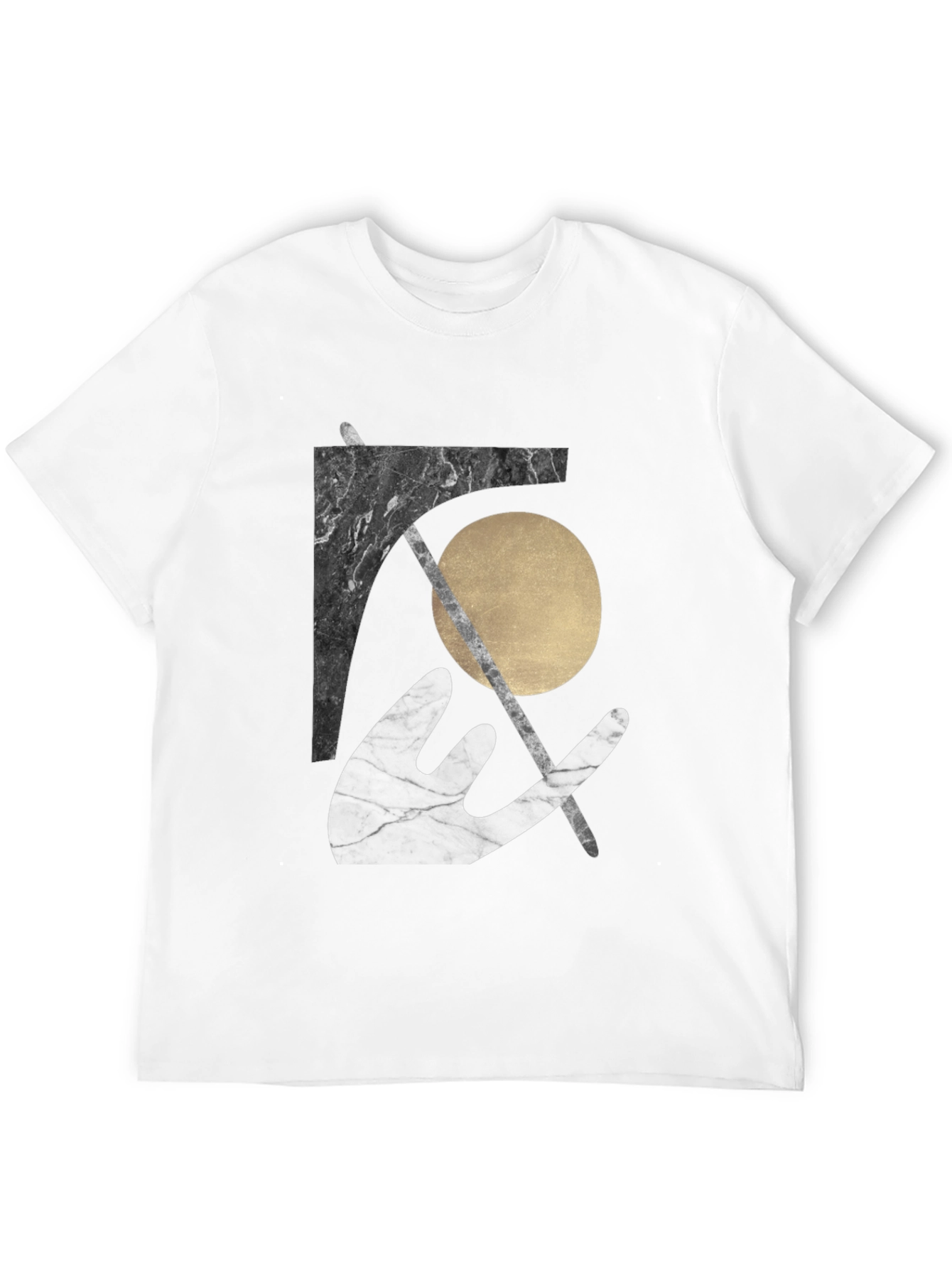 Abstract Graphic Tee - Modern Marble Design