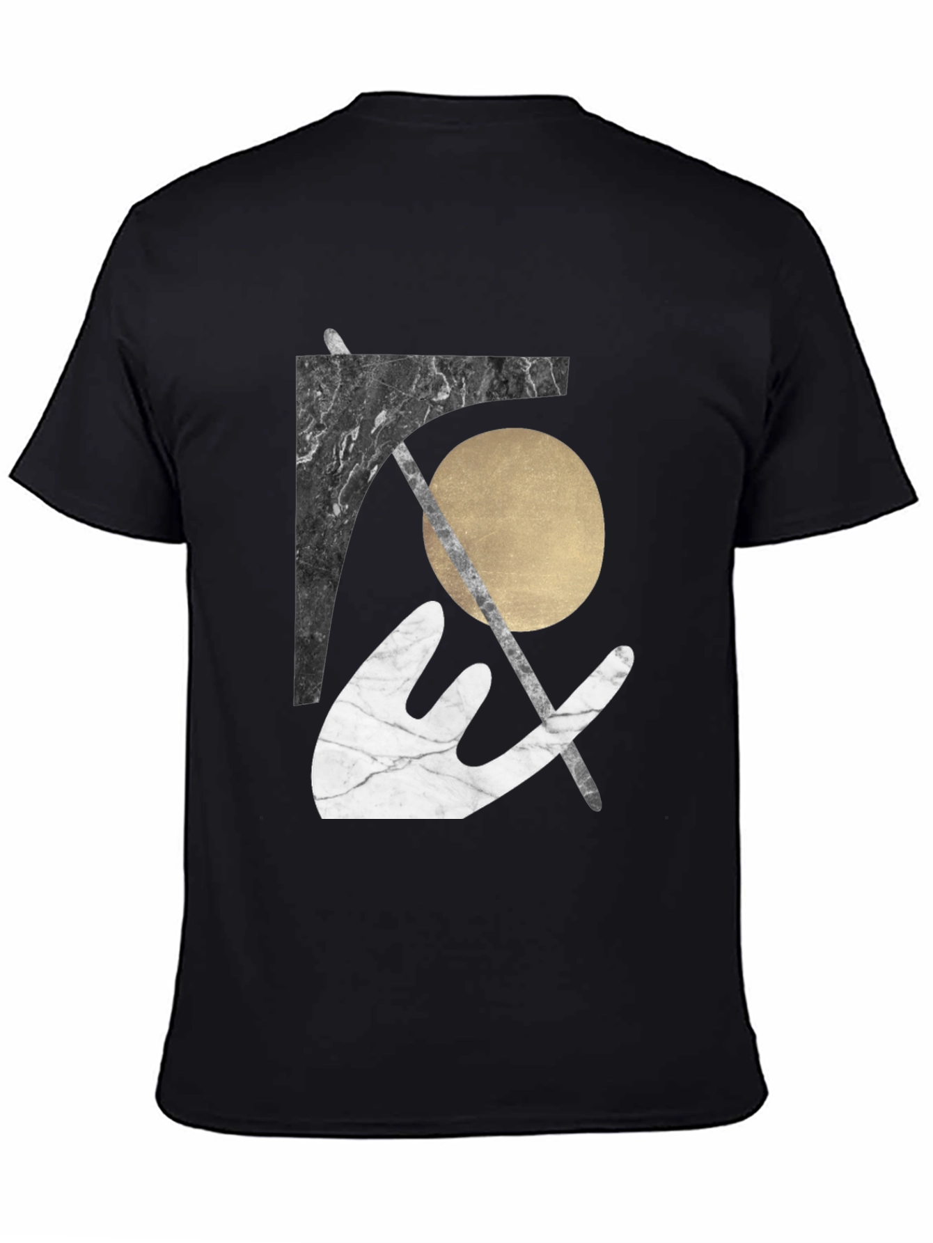 Abstract Graphic Tee - Modern Marble Design