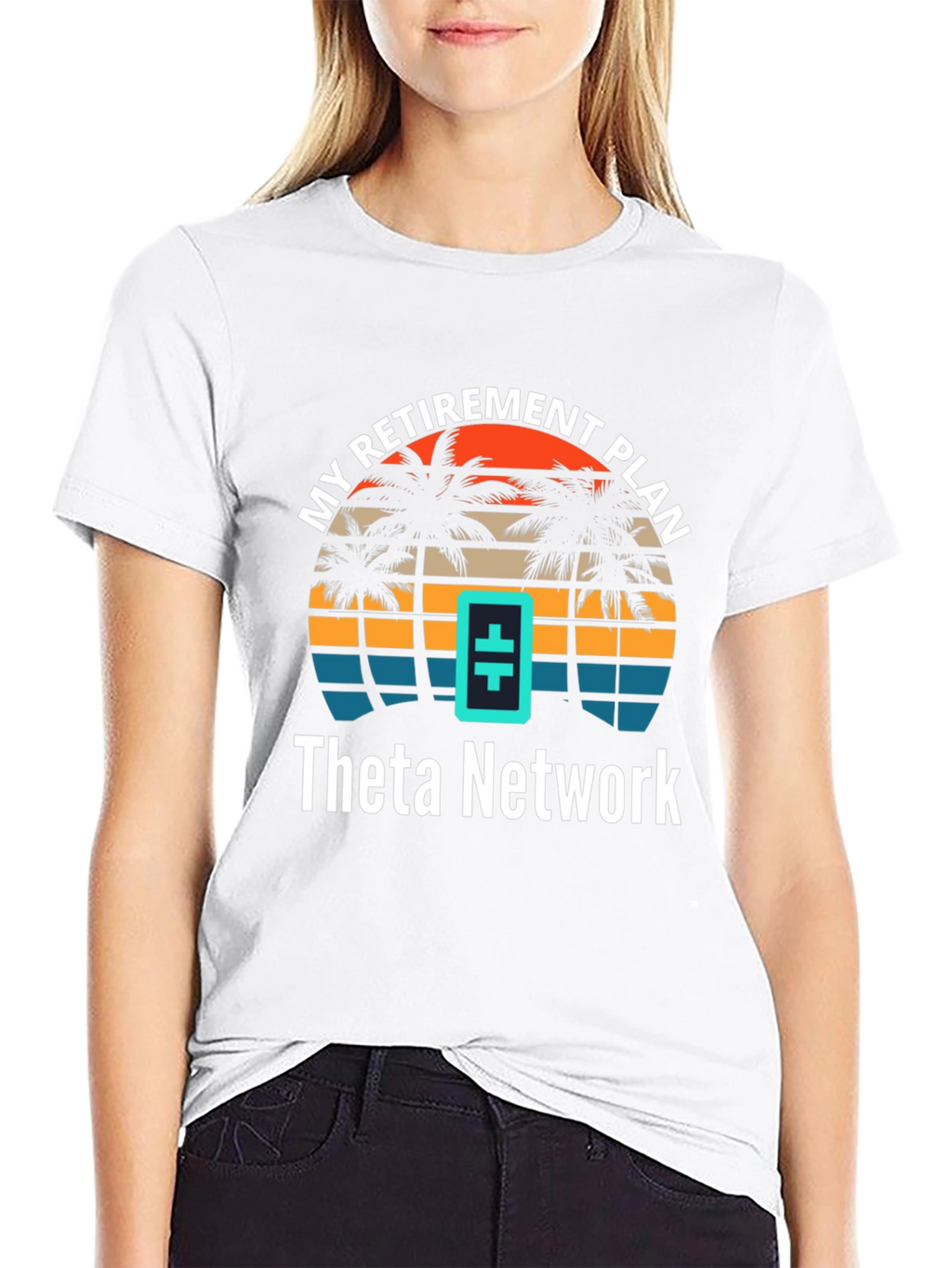 Theta Network Retirement Plan T-Shirt - Tropical Design