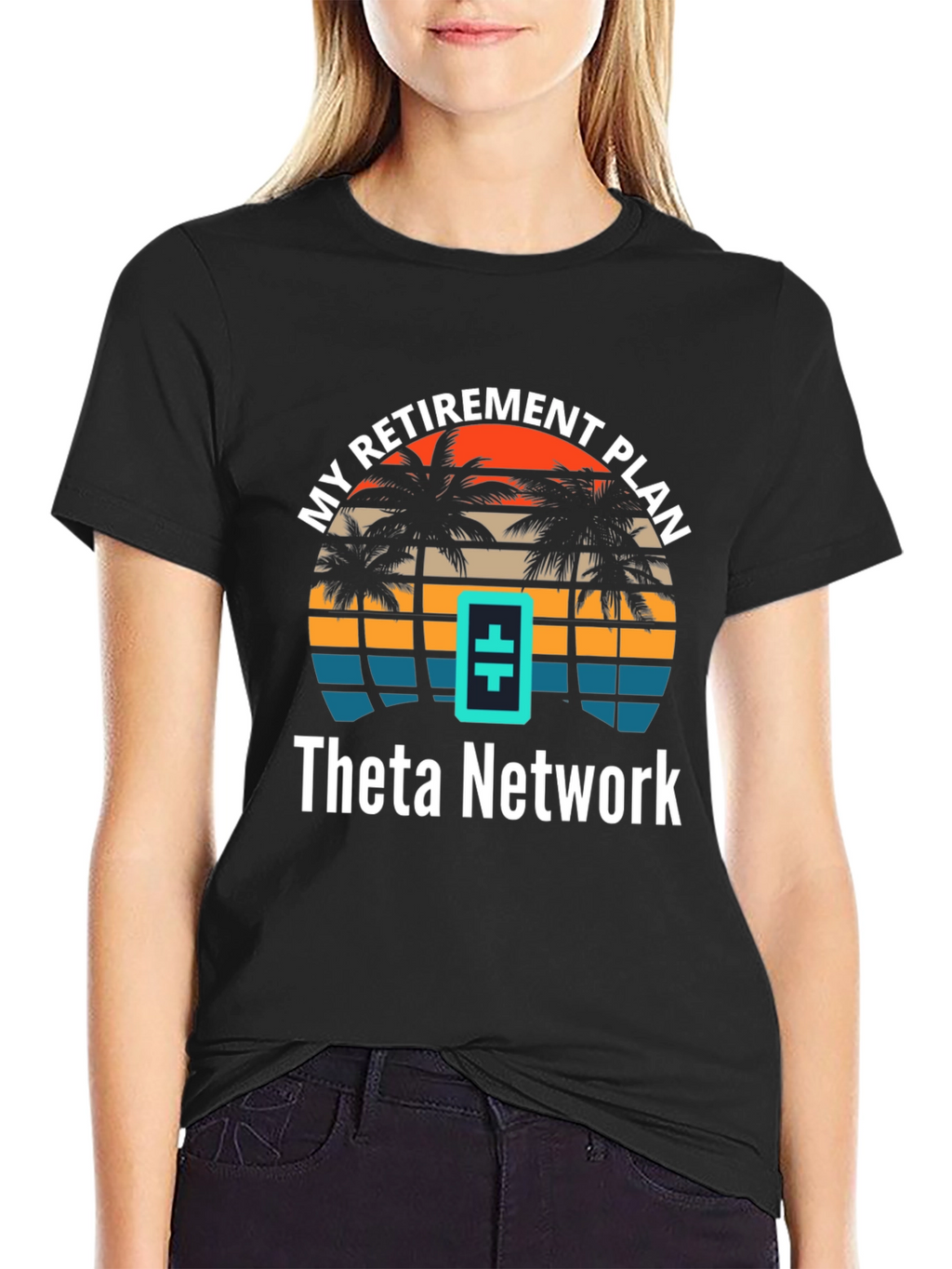 Theta Network Retirement Plan T-Shirt - Tropical Design