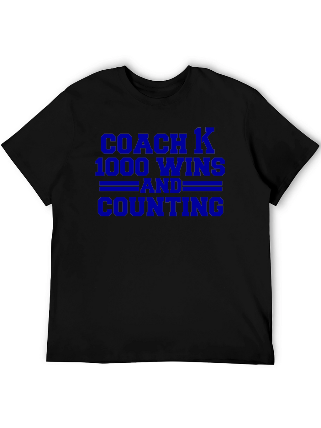 Coach K 1000 Wins T-Shirt - Black
