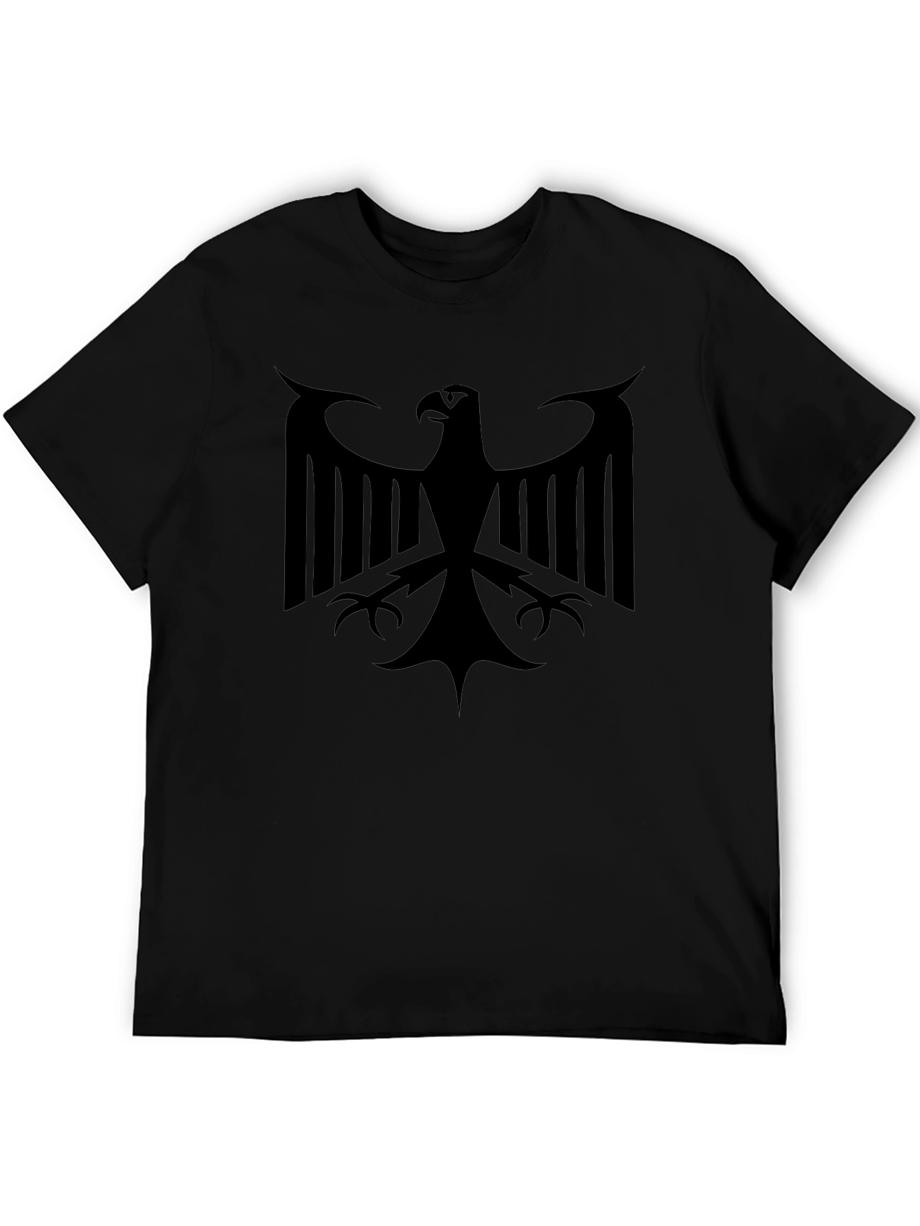 Black Eagle Graphic Tee - Mens Short Sleeve Crew Neck