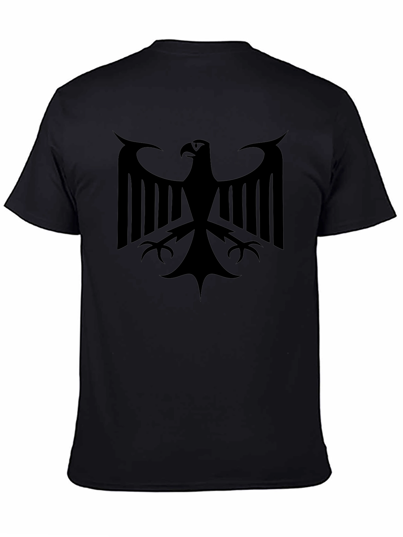 Black Eagle Graphic Tee - Mens Short Sleeve Crew Neck