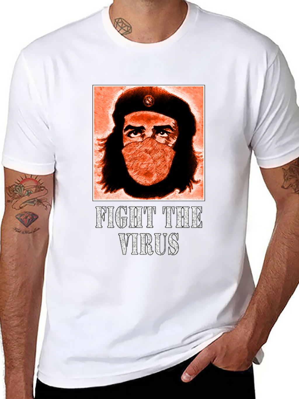 Fight the Virus T-Shirt: Guevara Masked