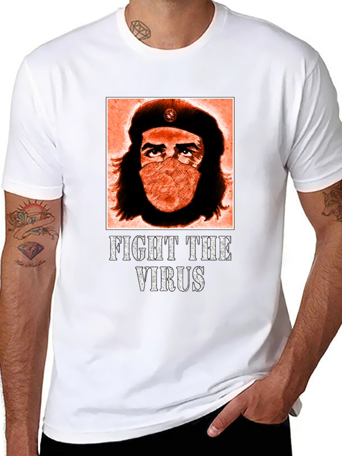 Fight the Virus T-Shirt: Guevara Masked