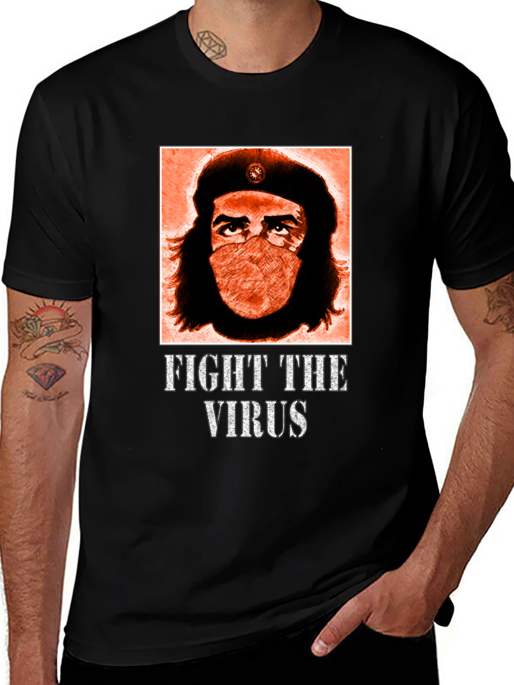 Fight the Virus T-Shirt: Guevara Masked