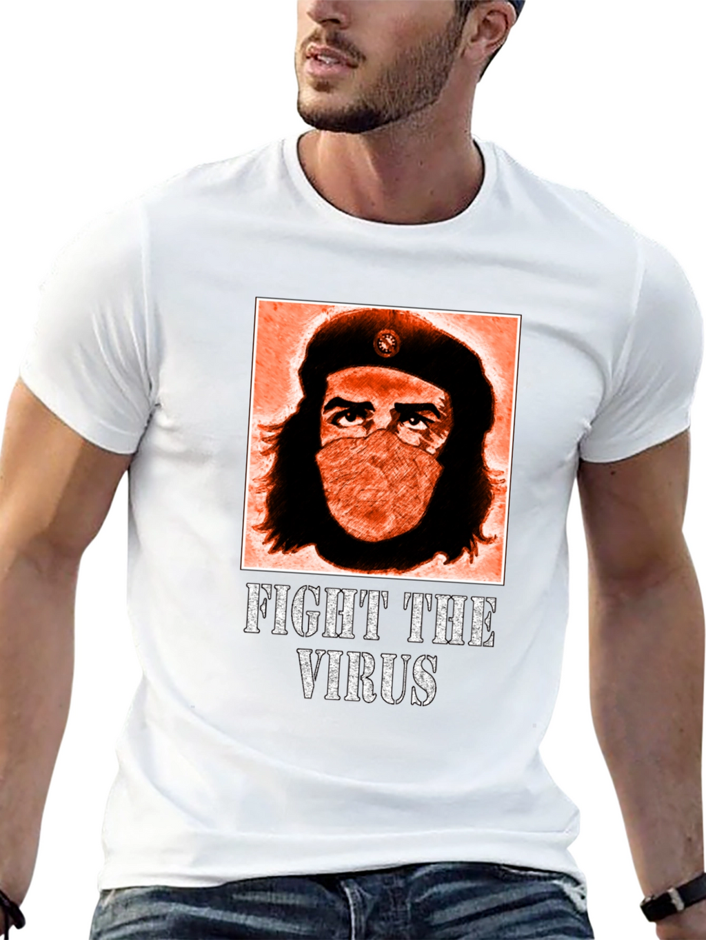 Fight the Virus T-Shirt: Guevara Masked