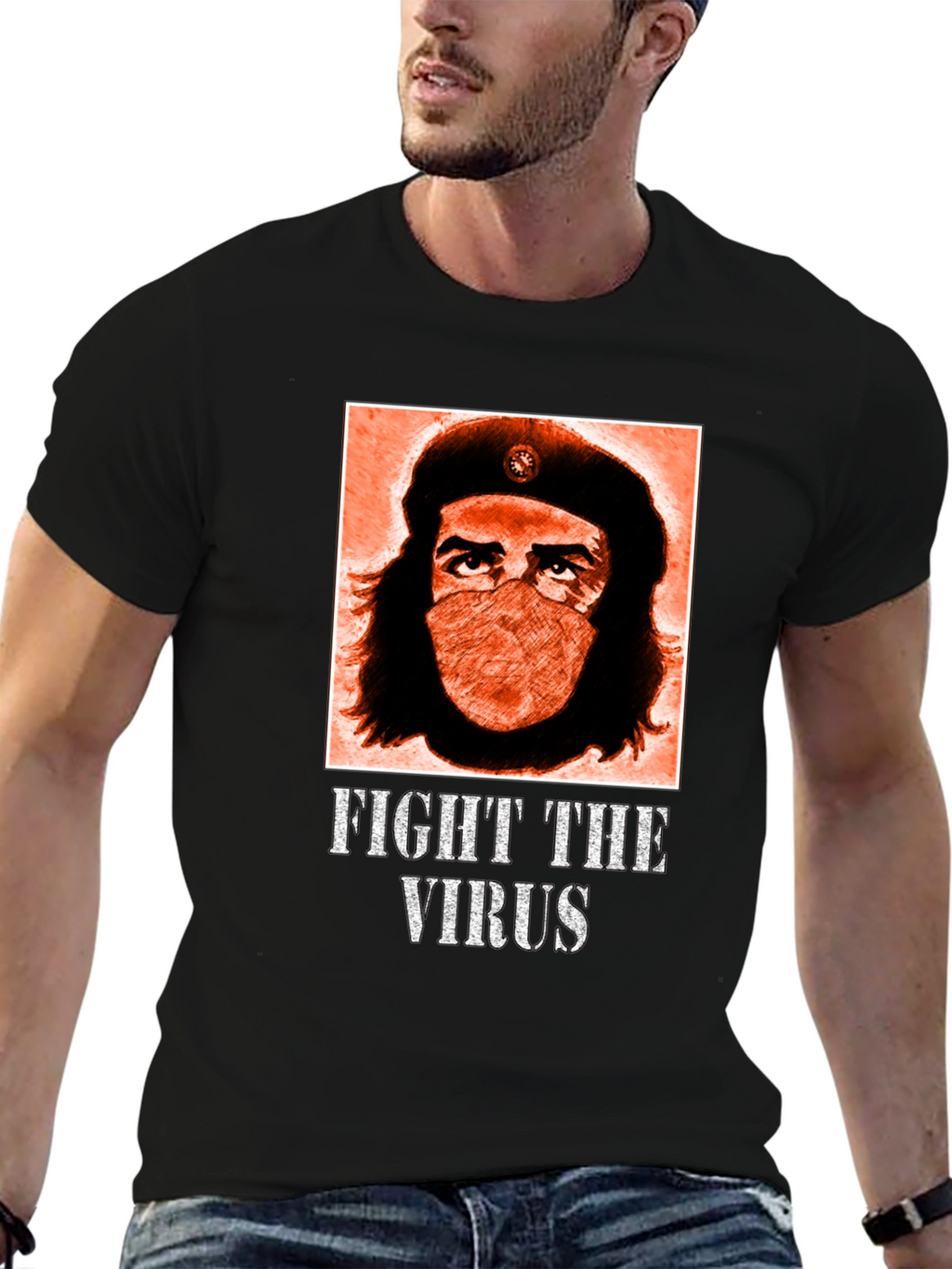 Fight the Virus T-Shirt: Guevara Masked