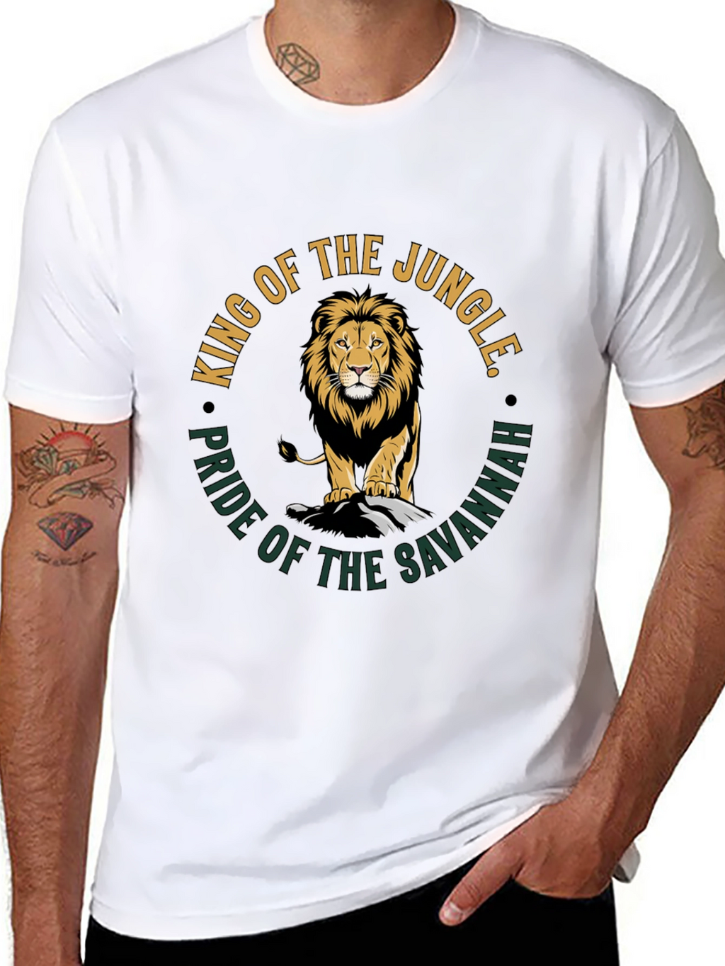 King of the Jungle Lion Graphic T-Shirt