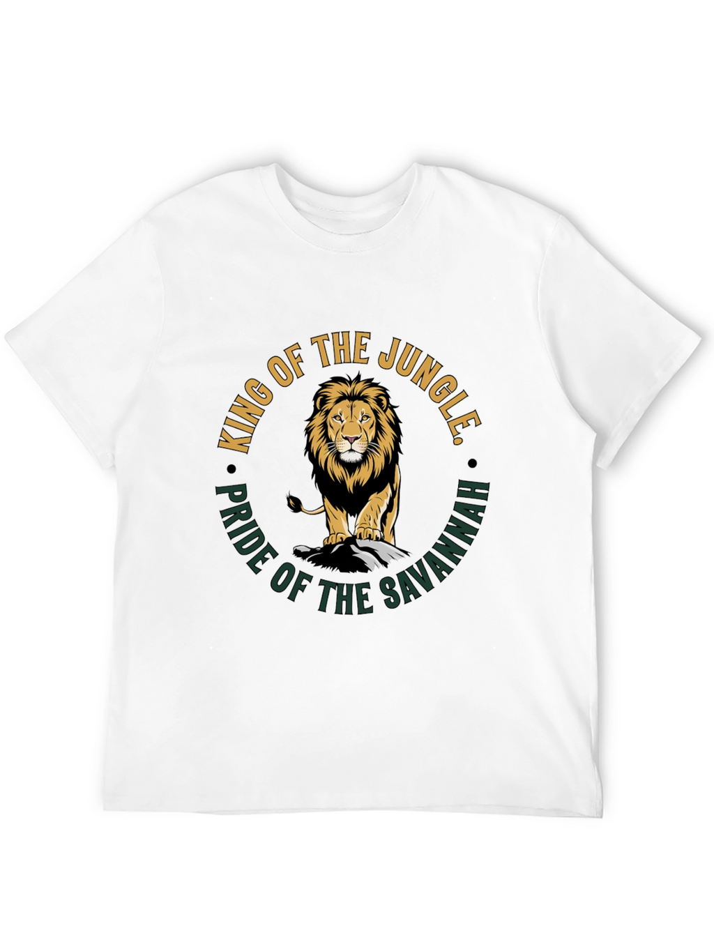 King of the Jungle Lion Graphic T-Shirt