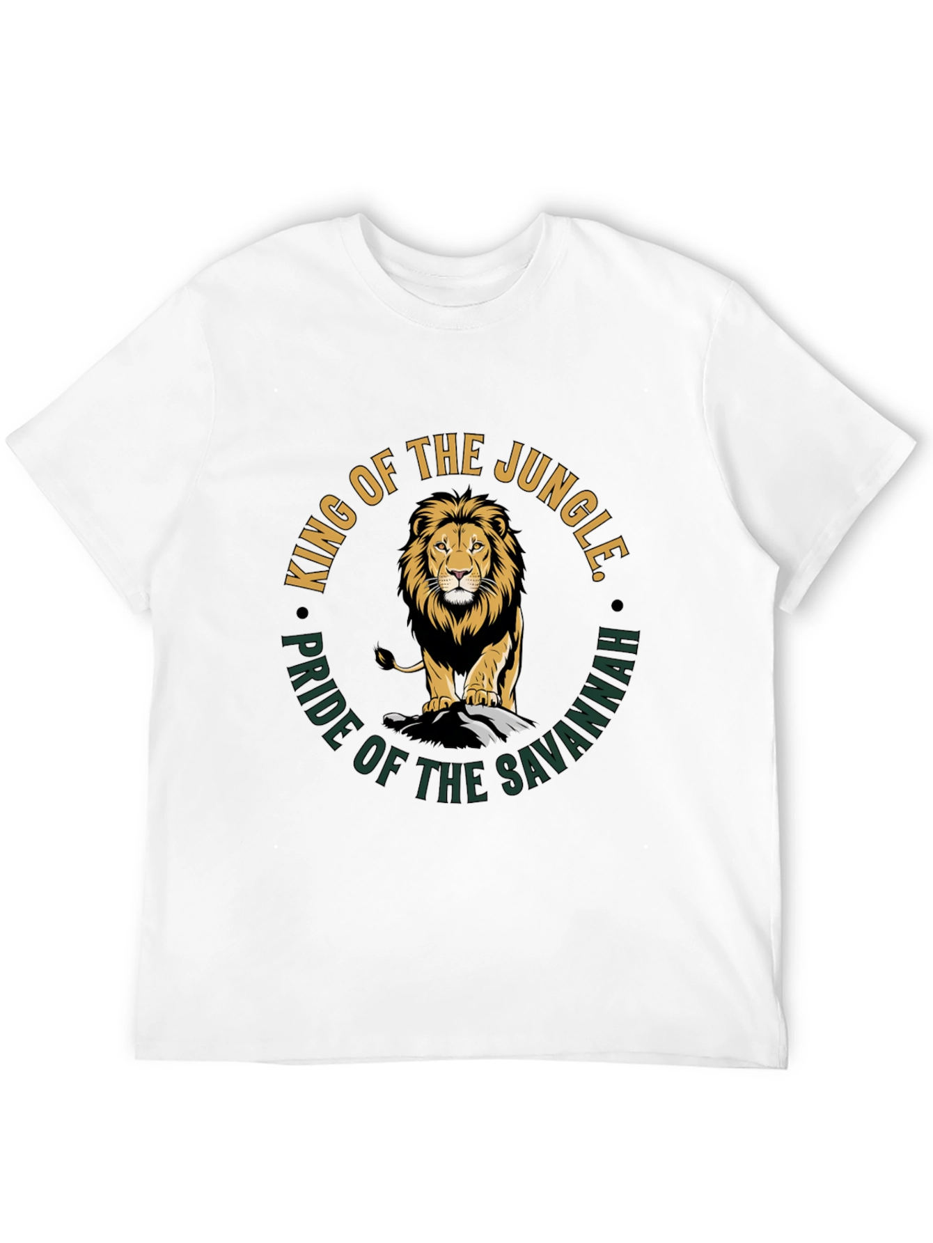 King of the Jungle Lion Graphic T-Shirt