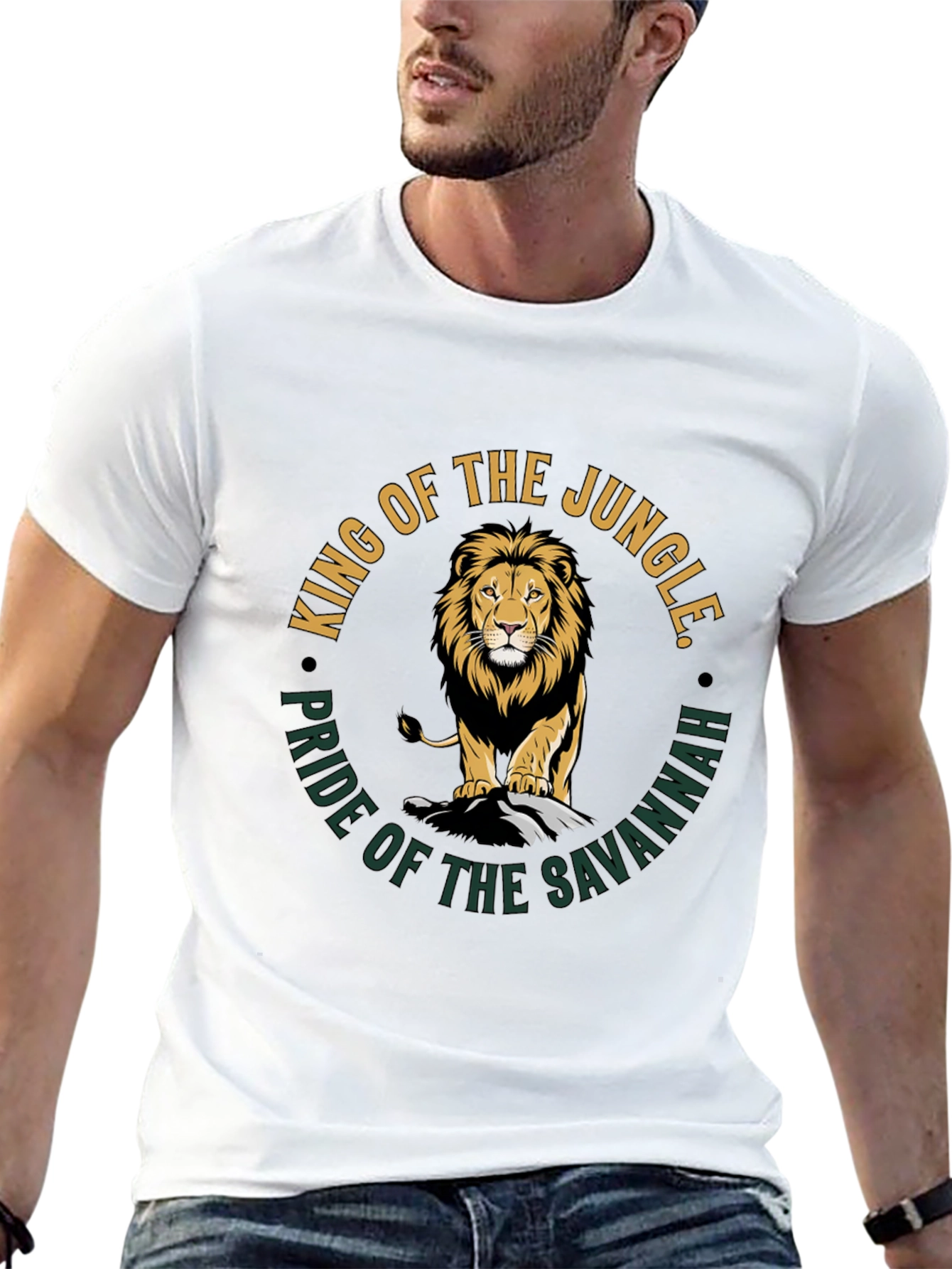 King of the Jungle Lion Graphic T-Shirt