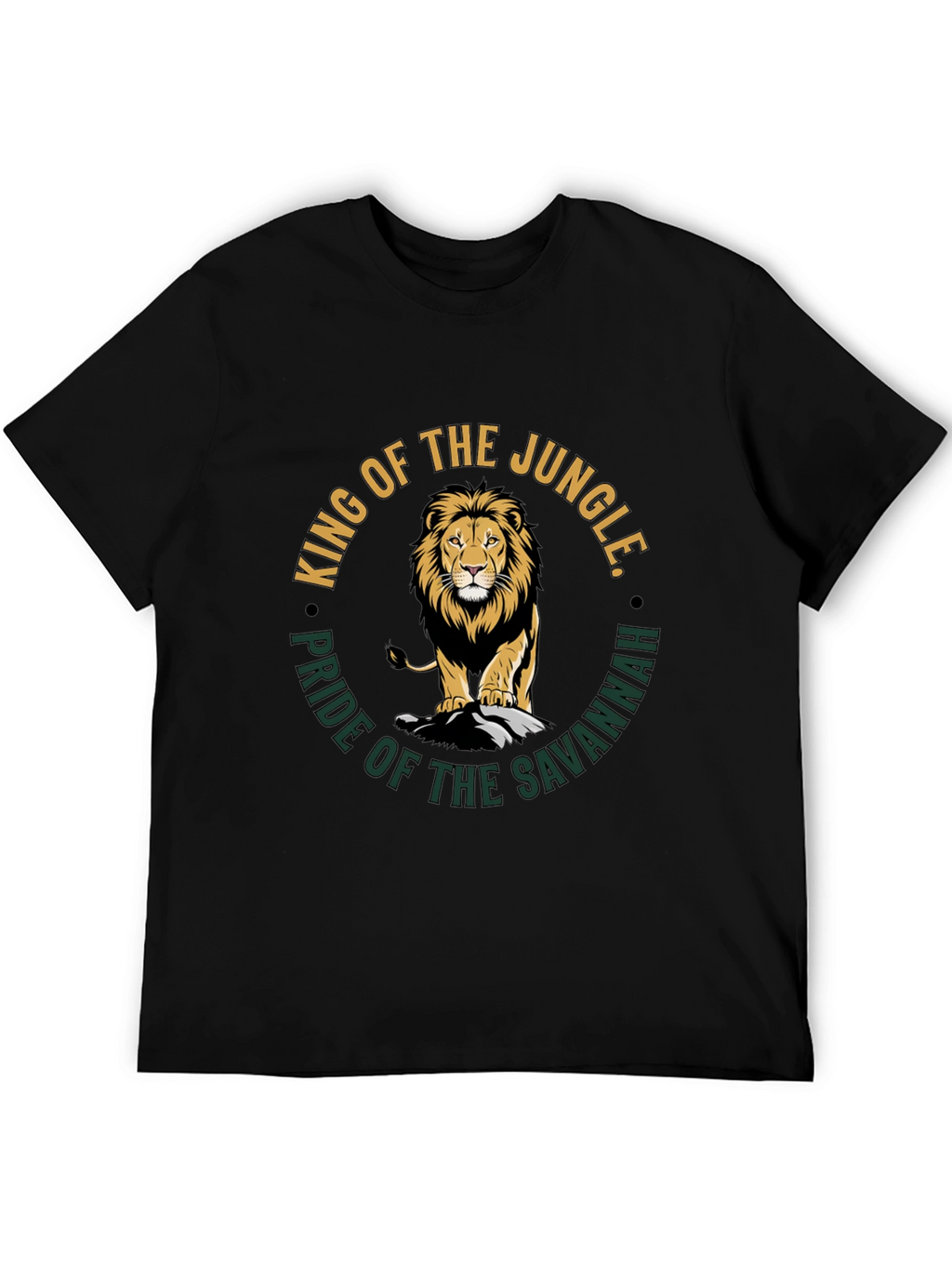King of the Jungle Lion Graphic T-Shirt