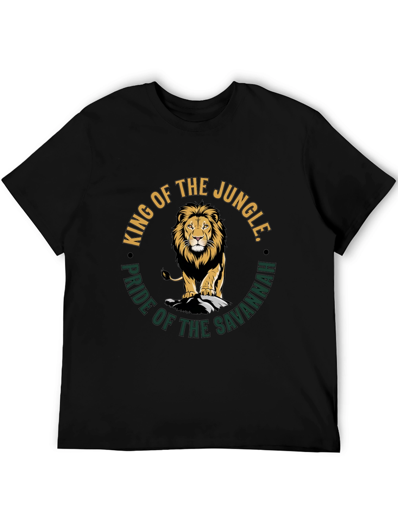 King of the Jungle Lion Graphic T-Shirt
