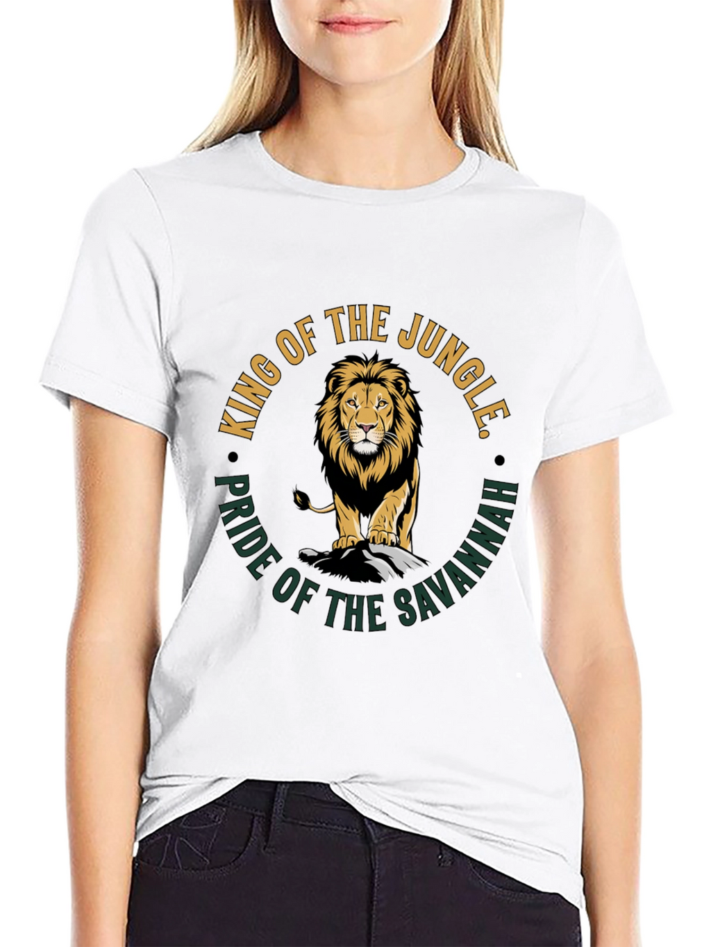 King of the Jungle Lion Graphic T-Shirt