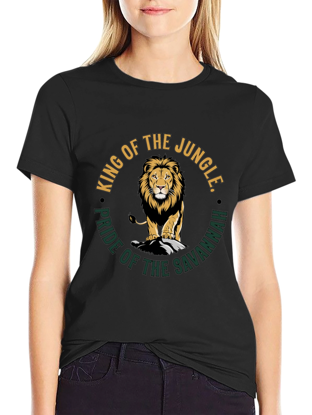 King of the Jungle Lion Graphic T-Shirt