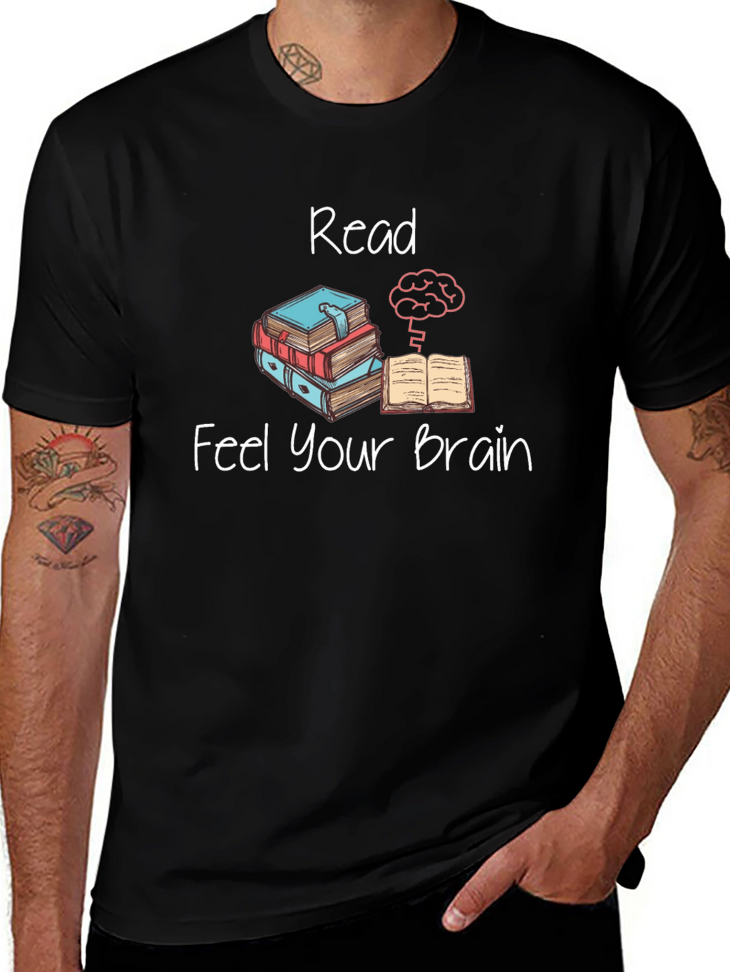 Read Feel Your Brain T-Shirt - Black