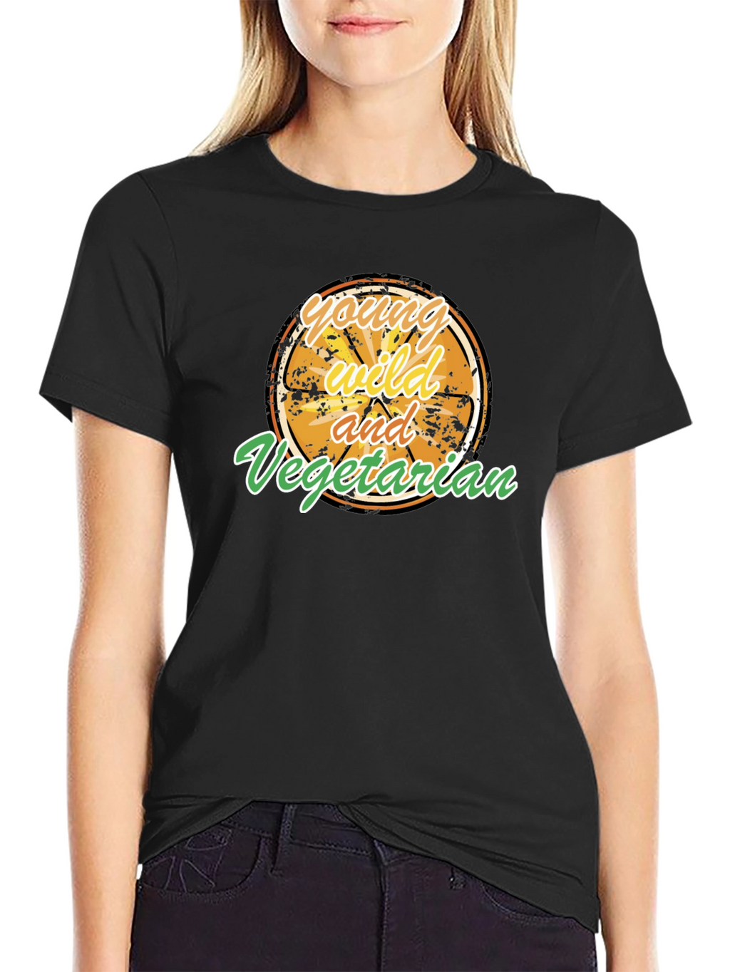 Young Wild and Vegetarian Graphic T-Shirt