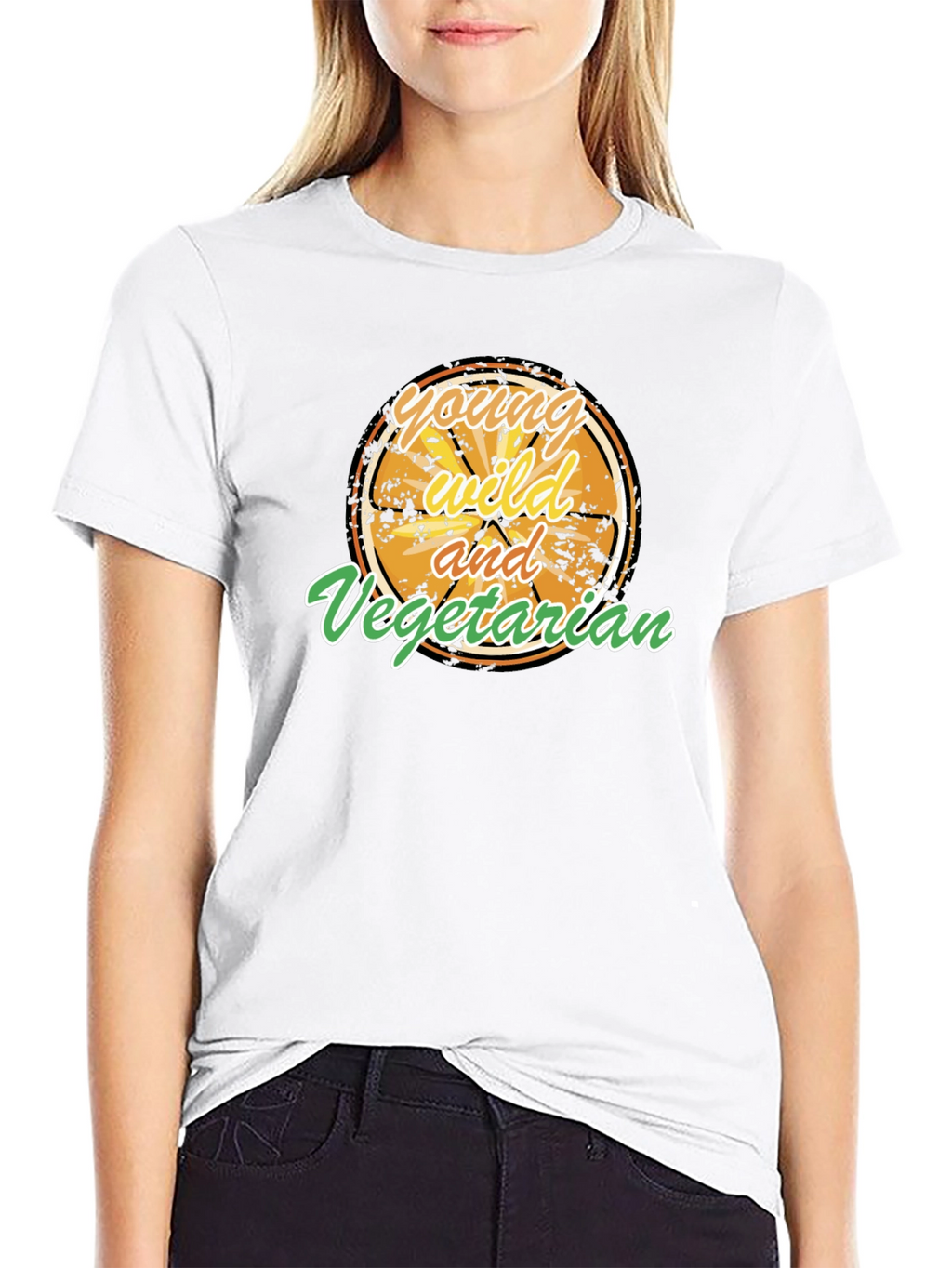 Young Wild and Vegetarian Graphic T-Shirt