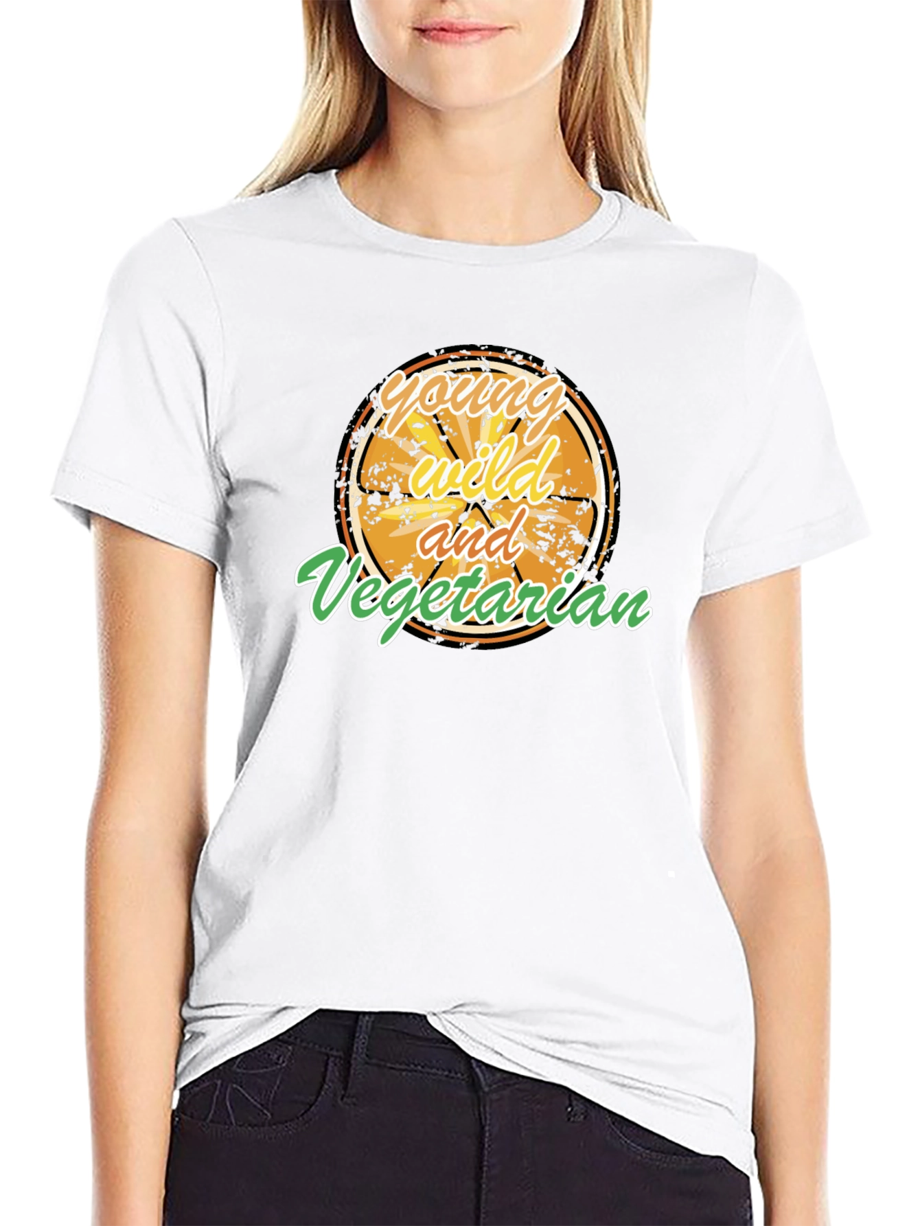 Young Wild and Vegetarian Graphic T-Shirt