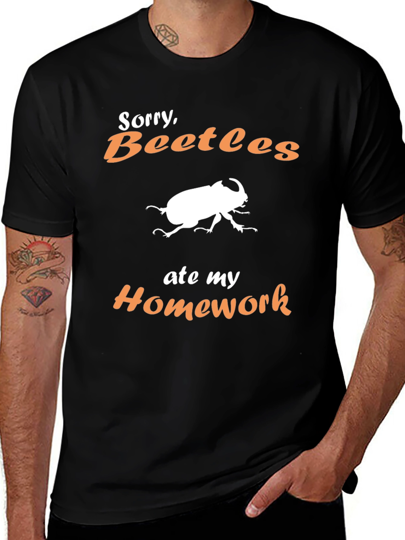 Funny Beetle Homework Excuse T-Shirt