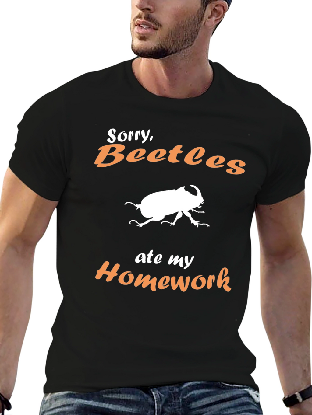 Funny Beetle Homework Excuse T-Shirt