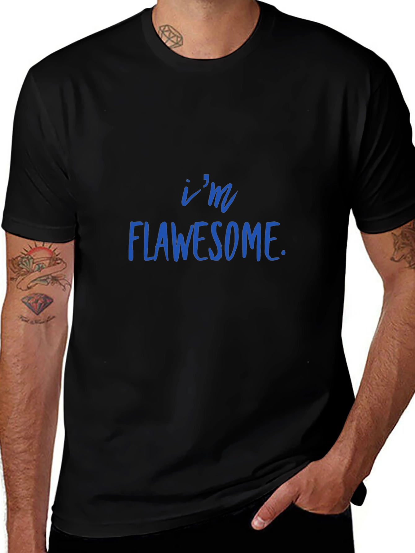 Flawsome Statement Graphic T-Shirt - Trendy Casual Tee