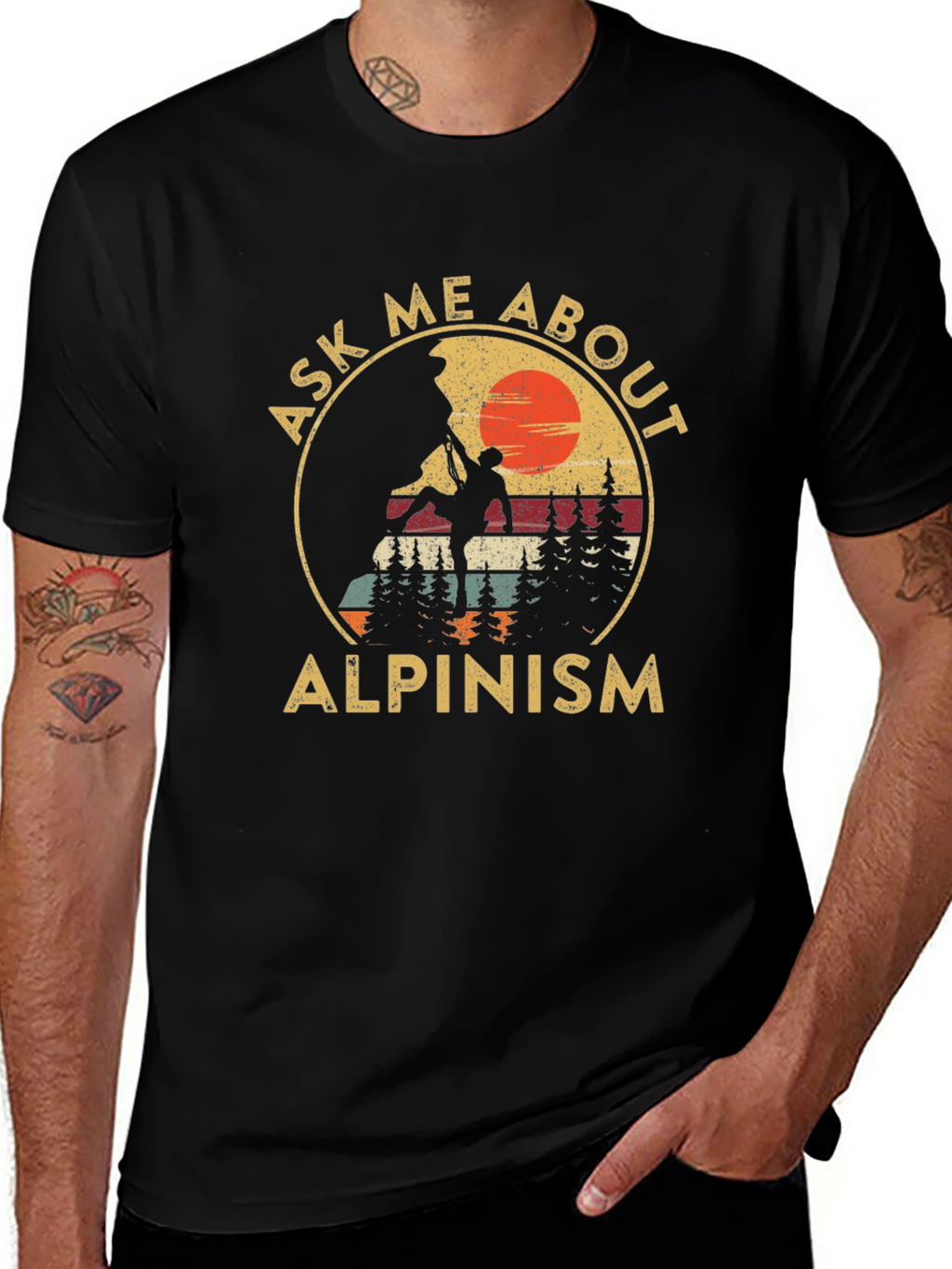 Alpinism Graphic Tee: Ask Me About Climbing!