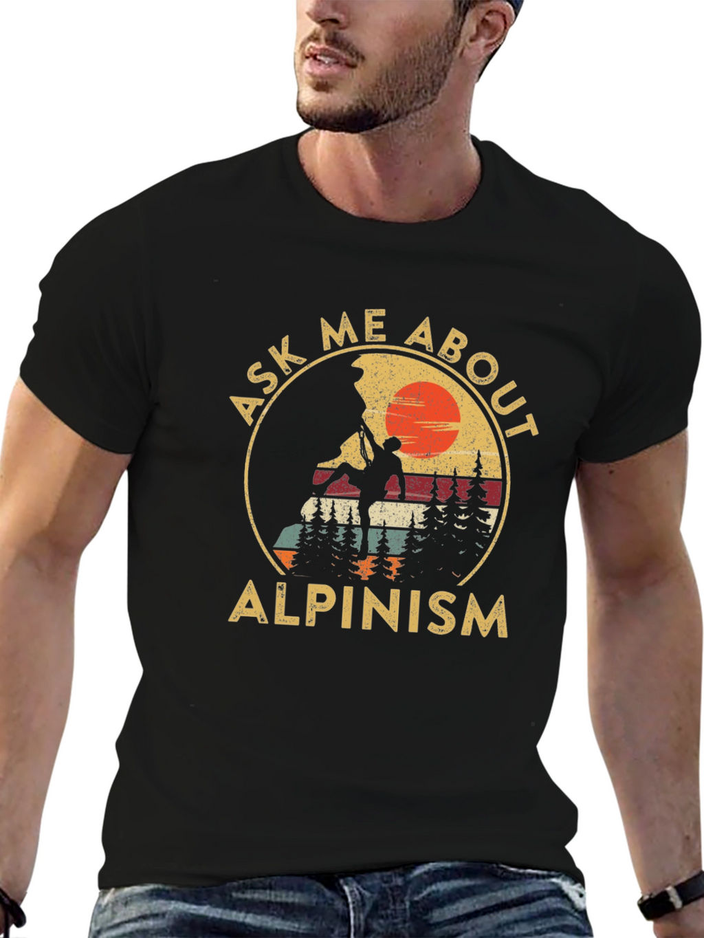 Alpinism Graphic Tee: Ask Me About Climbing!