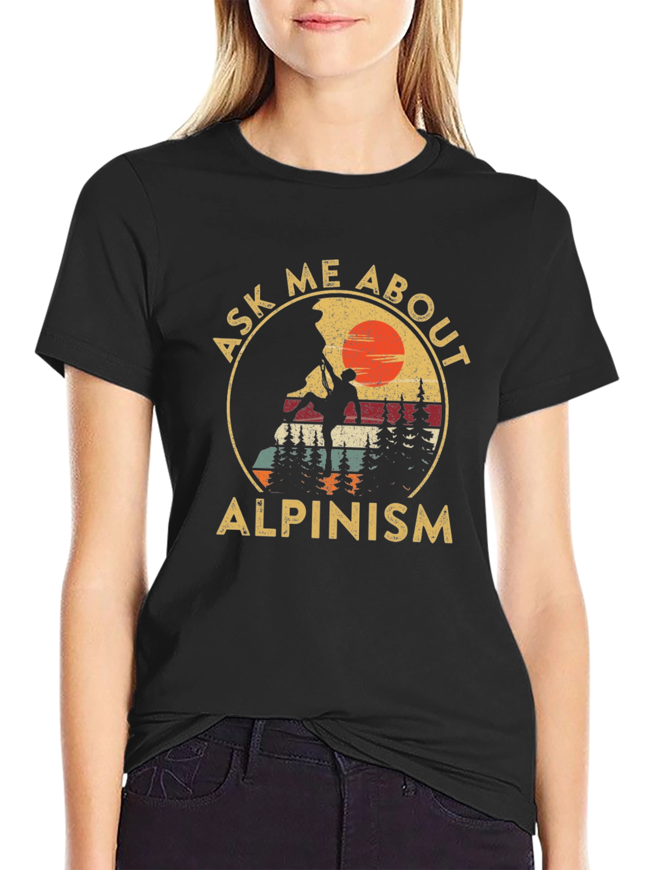 Alpinism Graphic Tee: Ask Me About Climbing!