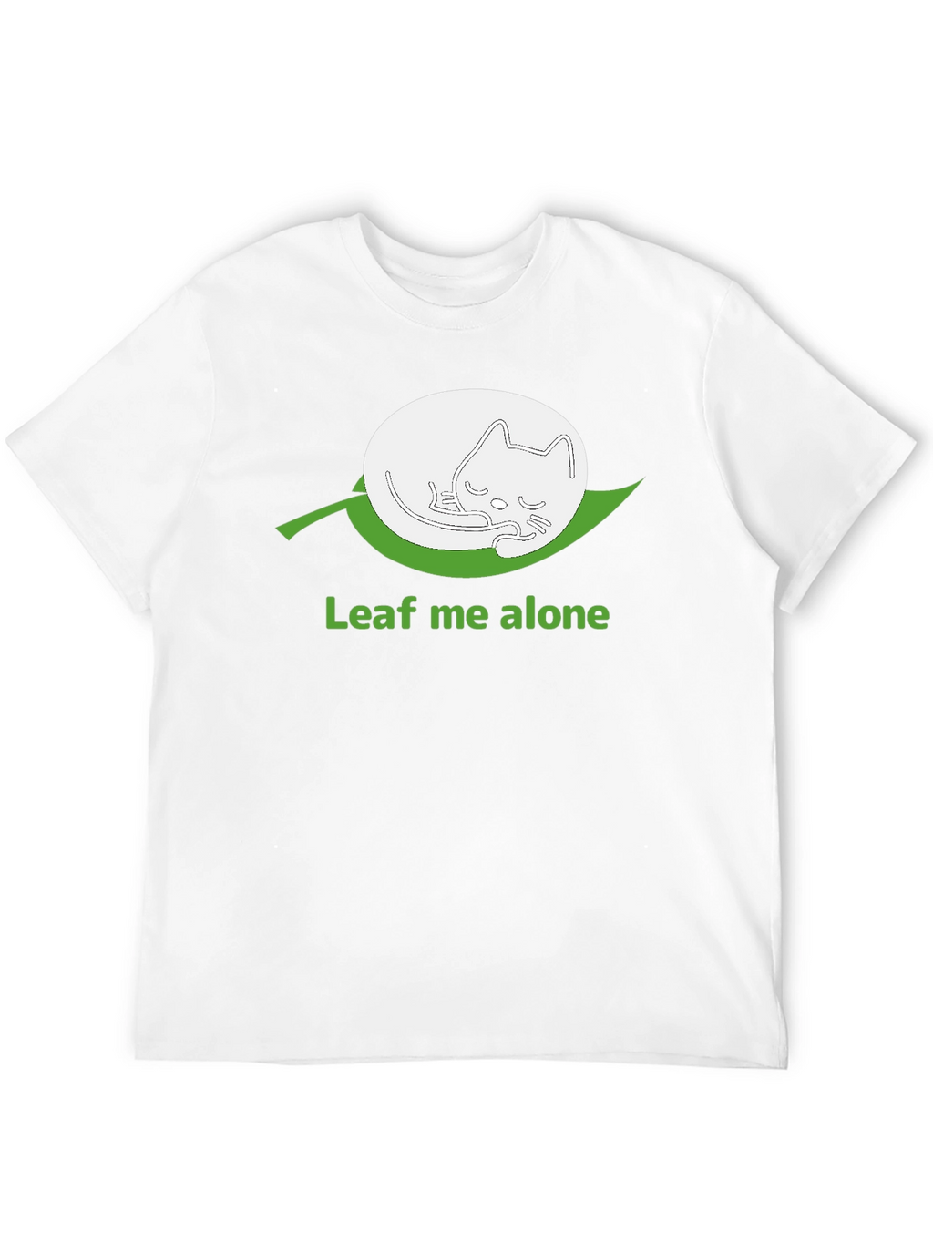Leaf Me Alone Funny Cat T-Shirt