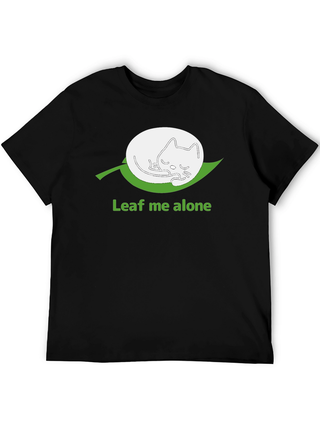 Leaf Me Alone Funny Cat T-Shirt