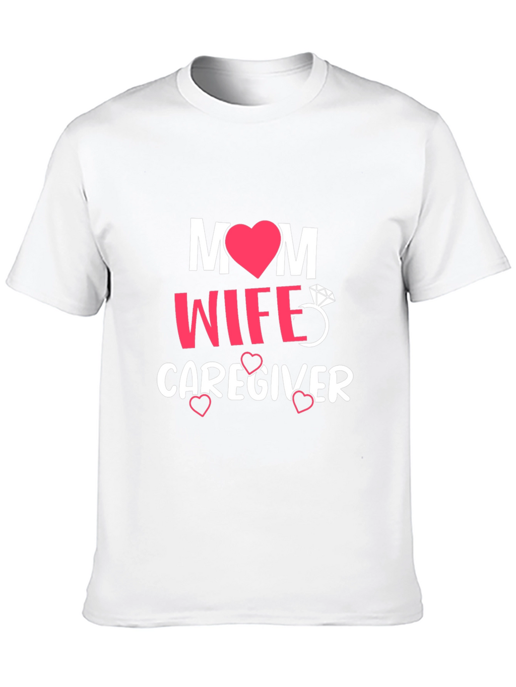 Mom Wife Caregiver Graphic Tee - Black T-Shirt