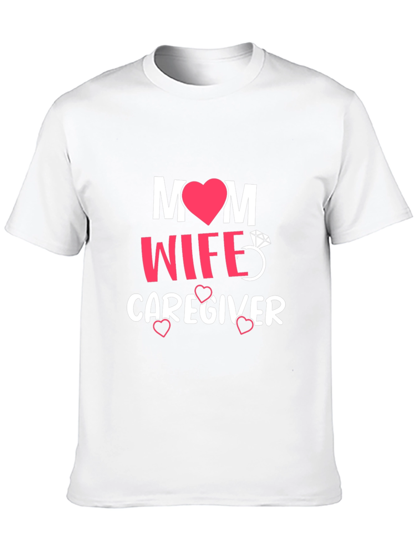 Mom Wife Caregiver Graphic Tee - Black T-Shirt