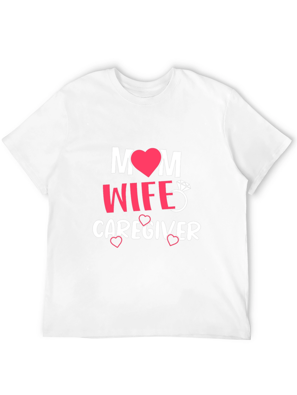 Mom Wife Caregiver Graphic Tee - Black T-Shirt