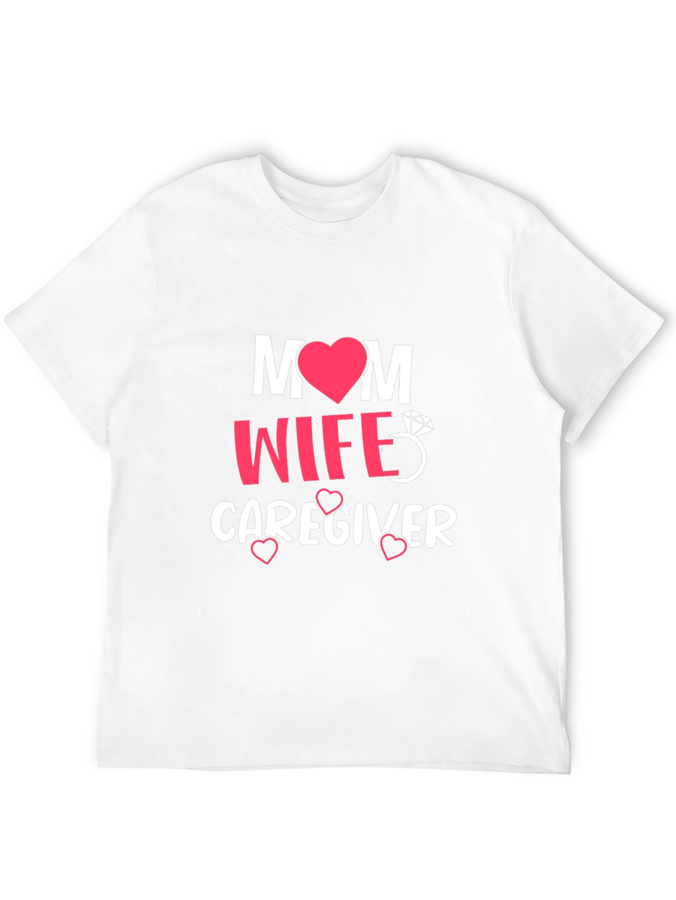 Mom Wife Caregiver Graphic Tee - Black T-Shirt