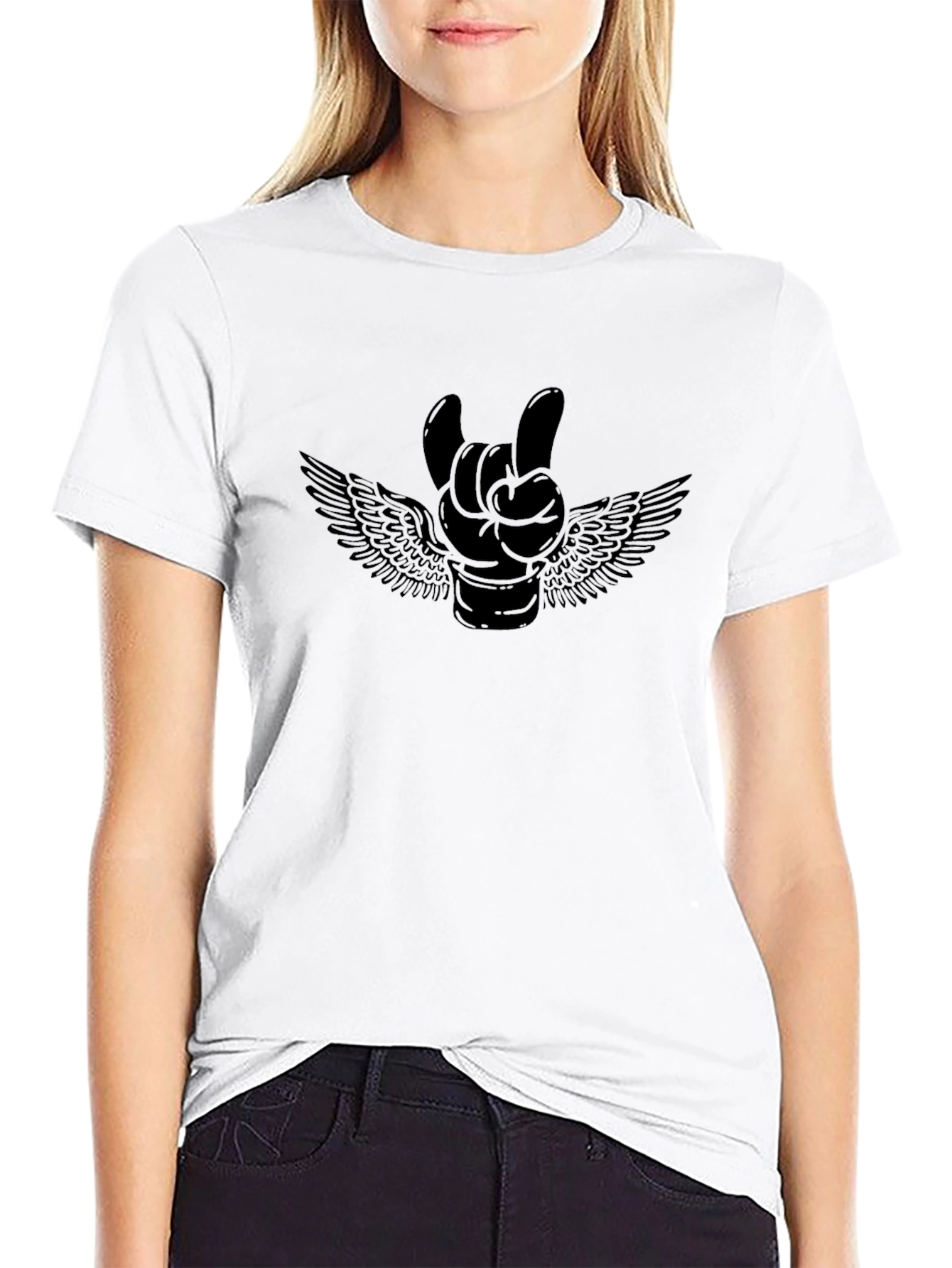 Rock On! Black Graphic Tee